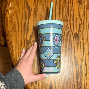 Vera Bradley painted medallions Aztec tumbler